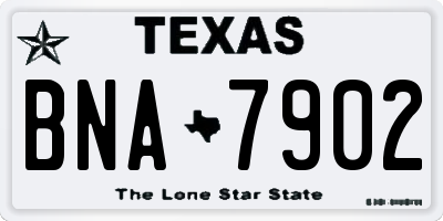 TX license plate BNA7902