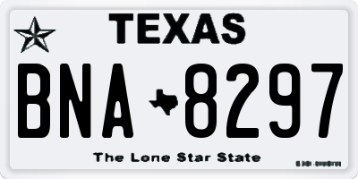 TX license plate BNA8297