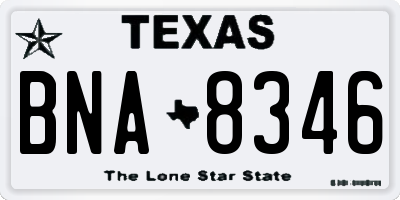TX license plate BNA8346