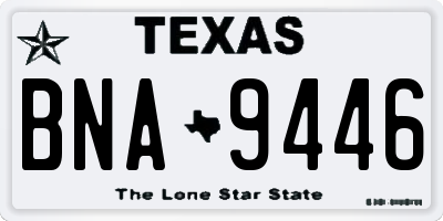 TX license plate BNA9446