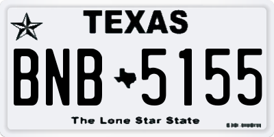 TX license plate BNB5155