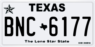TX license plate BNC6177