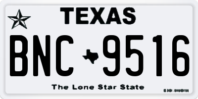 TX license plate BNC9516