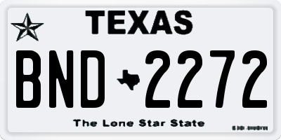 TX license plate BND2272