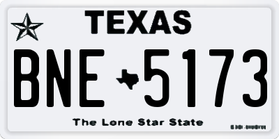 TX license plate BNE5173