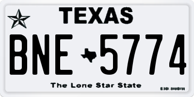 TX license plate BNE5774