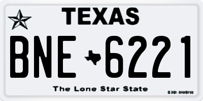 TX license plate BNE6221