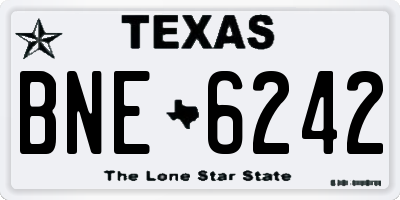TX license plate BNE6242