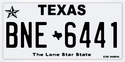 TX license plate BNE6441