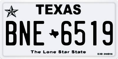 TX license plate BNE6519
