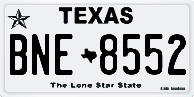 TX license plate BNE8552