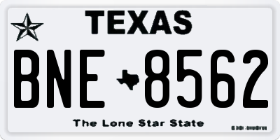 TX license plate BNE8562