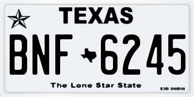 TX license plate BNF6245
