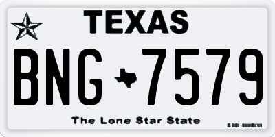 TX license plate BNG7579