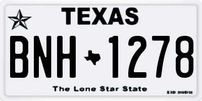 TX license plate BNH1278