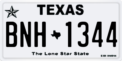TX license plate BNH1344