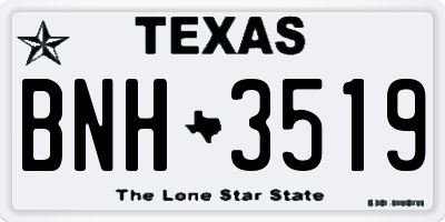 TX license plate BNH3519