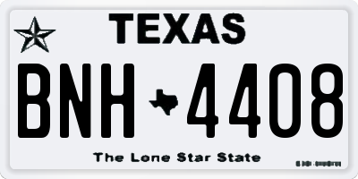 TX license plate BNH4408
