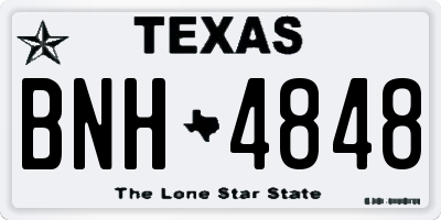 TX license plate BNH4848