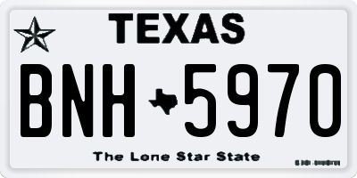 TX license plate BNH5970