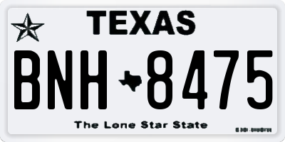 TX license plate BNH8475