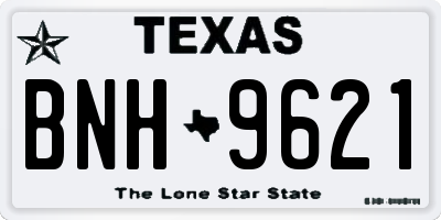 TX license plate BNH9621