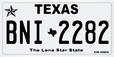 TX license plate BNI2282