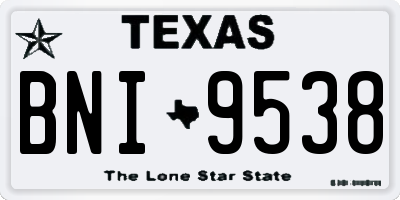TX license plate BNI9538