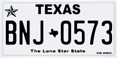 TX license plate BNJ0573