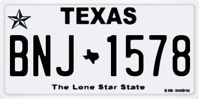 TX license plate BNJ1578