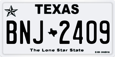 TX license plate BNJ2409