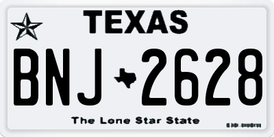 TX license plate BNJ2628
