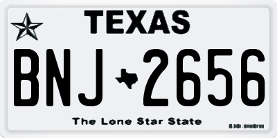 TX license plate BNJ2656