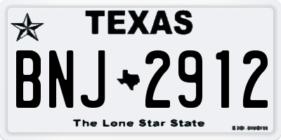 TX license plate BNJ2912