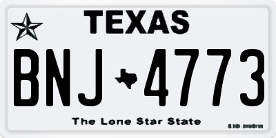 TX license plate BNJ4773
