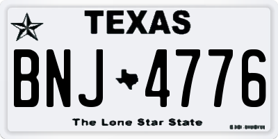 TX license plate BNJ4776