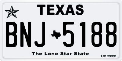 TX license plate BNJ5188