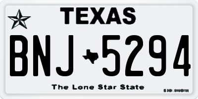 TX license plate BNJ5294