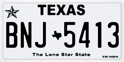 TX license plate BNJ5413