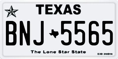 TX license plate BNJ5565