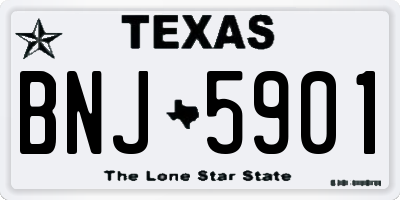 TX license plate BNJ5901