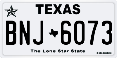 TX license plate BNJ6073