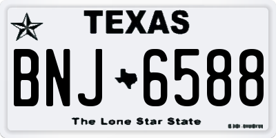 TX license plate BNJ6588