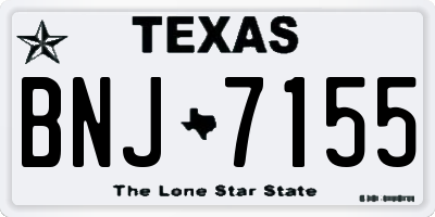 TX license plate BNJ7155