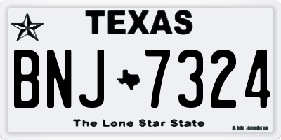 TX license plate BNJ7324