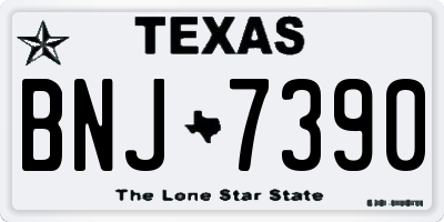 TX license plate BNJ7390