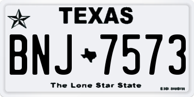 TX license plate BNJ7573