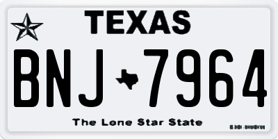 TX license plate BNJ7964
