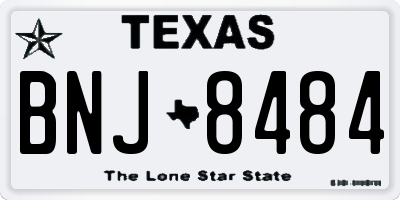TX license plate BNJ8484