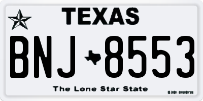 TX license plate BNJ8553